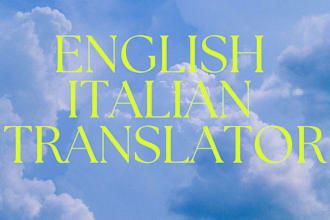 translate english to italian and italian to english manually