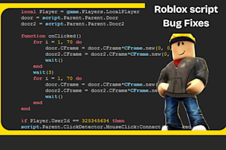 fix roblox scripts, bugs, errors and optimize game perform