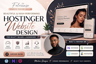 create a professional and responsive hostinger website for your business