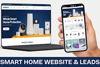 build website and generate leads for smart home, cctv, alarm and access control