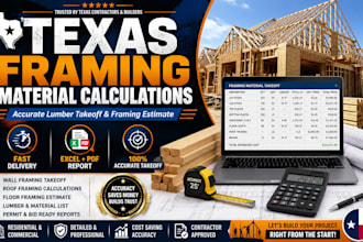 do texas accurate framing material calculations and lumber takeoff