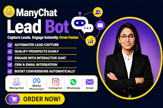 create a manychat chatbot to capture leads for your business
