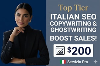 do italian top tier SEO copywriting ghostwriting and boost your website sales