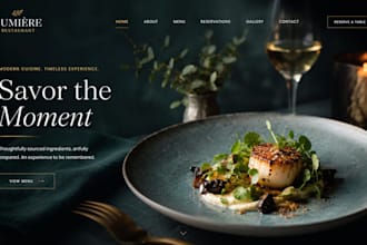 design wix restaurant website with reservation and menu setup
