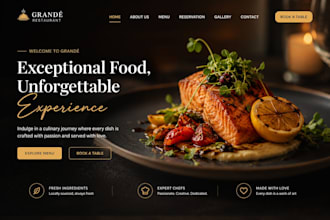 design wix restaurant website with reservation and menu setup