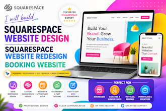 build squarespace website design squarespace website redesign booking website