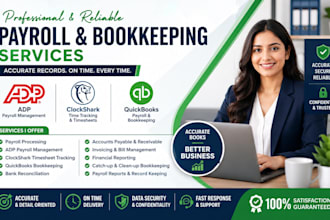 manage adp clockshark and quickbooks payroll and bookkeeping services