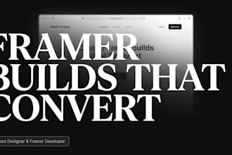 build responsive framer website for saas, agency, brand, consulting services
