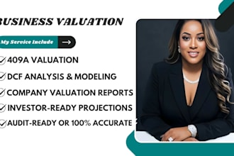 do business valuation, 409a valuation, company valuation and dcf analysis
