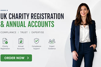 register UK charity and prepare annual accounts compliance