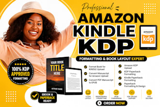 convert format book manuscript paperback ebook layout for amazon KDP upload