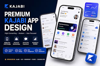design premium kajabi branded mobile app for coaches