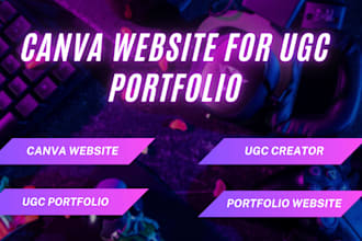 canva ugc portfolio website canva website design canva website ugc portfolio