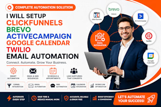 setup clickfunnels brevo activecampaign google calendar twilio email automation