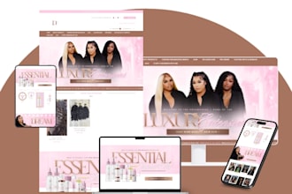 hair extension shopify store beauty ecommerce website hair extension