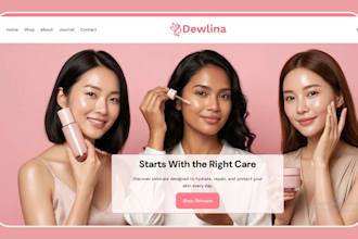 build skincare shopify store cosmetric skincare shopify beauty website