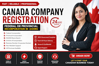 do canada company registration federal or provincial incorporation in 24hrs