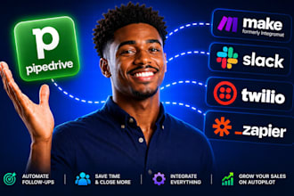 make slack pipedrive automation twilio clicksend sms workflow zapier integration