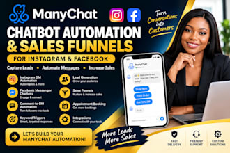 build manychat chatbot automation for instagram and facebook