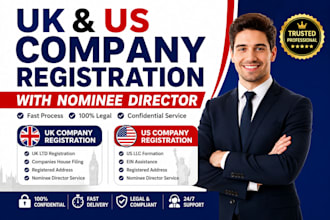 provide UK and US company registration with nominee director