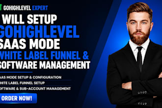 setup gohighlevel saas mode white label funnel and software management
