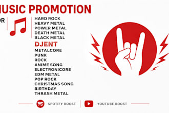 promote your metal metal music, rock metal, heavy metal, to real fans