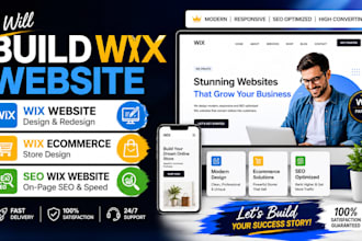 build wix website wix ecommerce website and seo wix website development