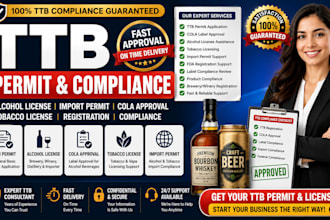 handle ttb permit, alcohol license, cola approval and ttb compliance