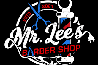 modern high quality gorgeous barber shop logo