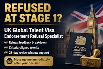 help rebuild refused global talent visa endorsement evidence