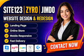 build site123 website zyro website jimdo shopware website landing page tilda
