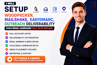 setup woodpecker mailshake easydmarc email deliverability cold email campaign