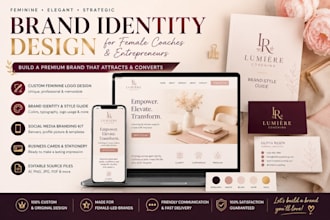 design a brand identity for female coaches and personal brands