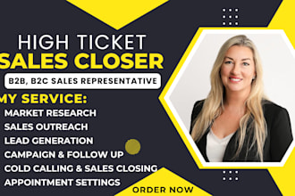 do b2b lead generation, email nurturing, high ticket cold calling, sales closer