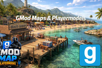create a custom gmod maps, playermodel with weapons for garrys mod