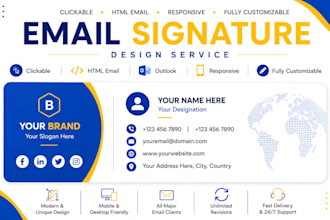 create a professional HTML email signature