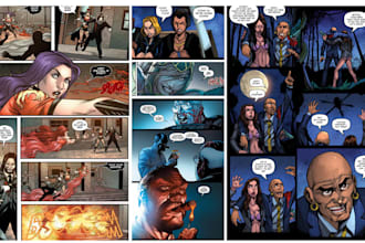 comic book illustration, graphic novel, comic art, comic strip, webcomic