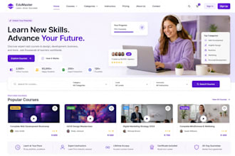build wordpress lms website, online course website and education website design