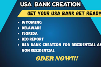 create USA business bank for USA llc owners USA bank creation for non resident