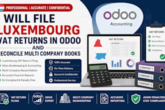 file luxembourg vat returns in odoo and reconcile multi company books