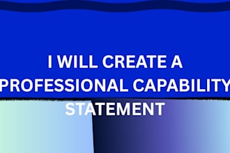 create a professional capability statement