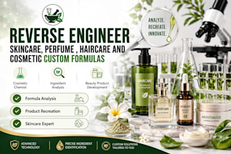 reverse engineer skincare, perfume, haircare and cosmetic custom formula