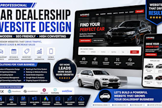create a professional dealership website automotive website with booking and seo