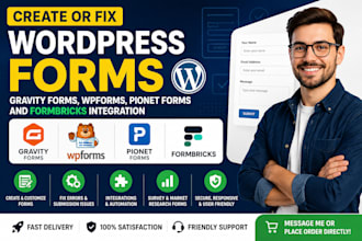 create or fix wordpress forms gravity forms wpforms and formbricks integration
