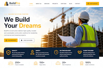 build a modern construction and property development website