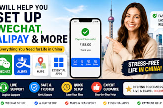 help you set up wechat and alipay for china travel
