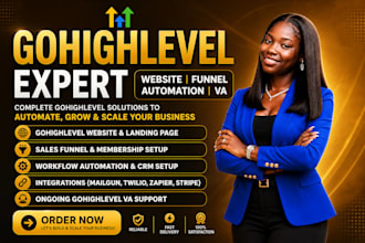 build gohighlevel membership online course landing page website ghl VA expert