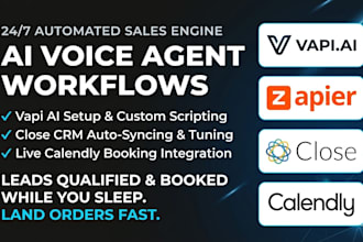 build ai voice agent workflow automation vapi ai close crm sync calendly zapier
