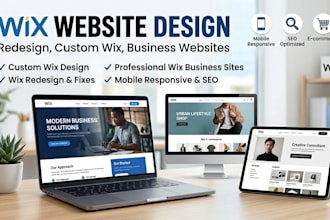 build wix website design, wix website redesign, or wix business website design