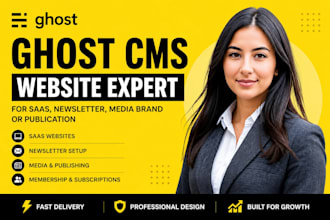 build ghost cms website for saas blog, newsletter, media brand or publication